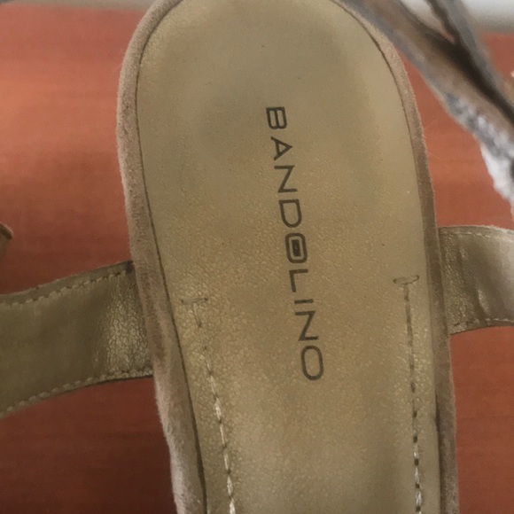 BANDOLINO NUDE HEELED SANDALS - Picture 3 of 4